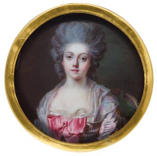 Jacques Thouron - Portrait Of A Lady, Circa 1785