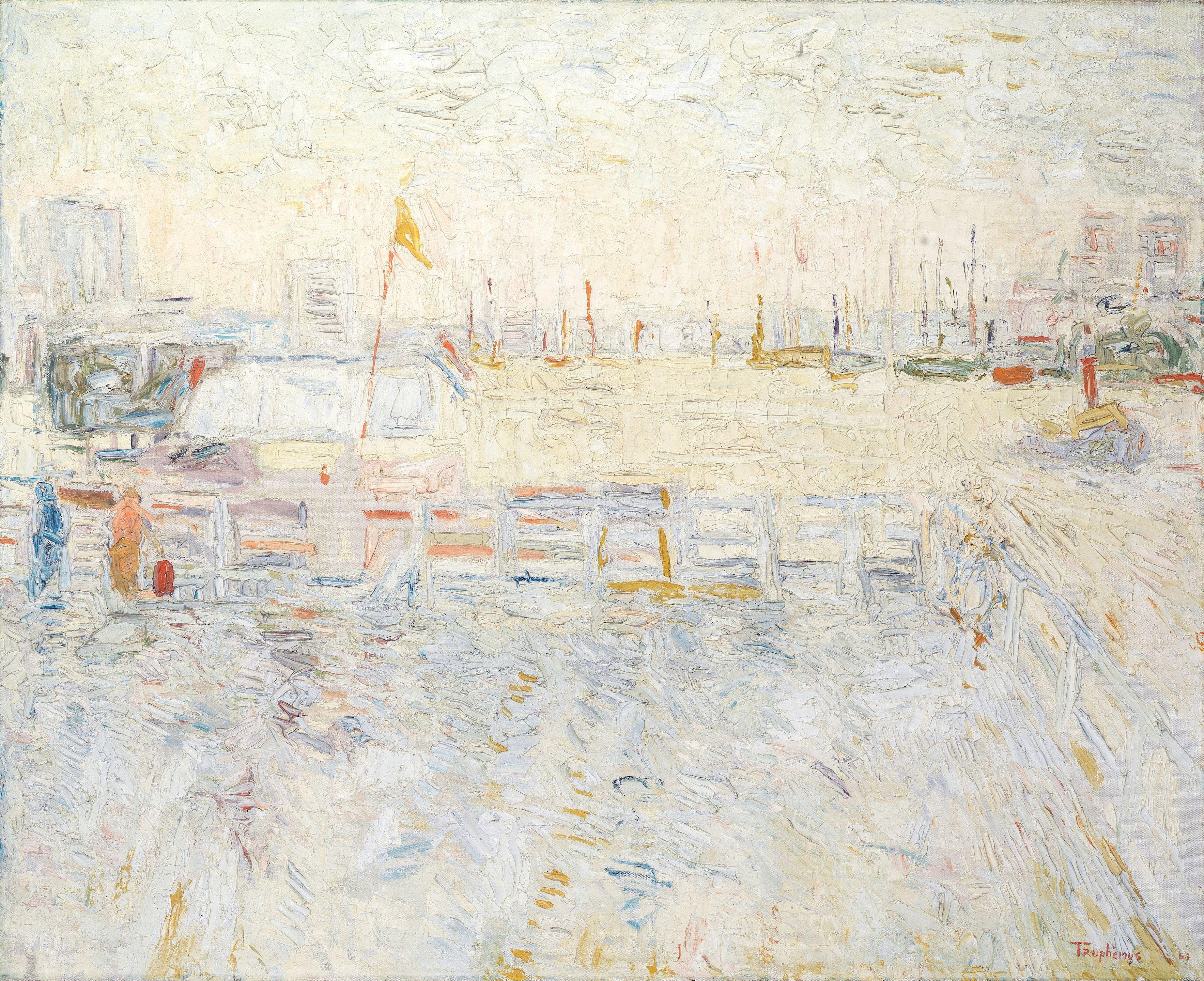 Jacques Truphémus - L\'arrive d\'un remorqueur au port d\'Amsterdam\'