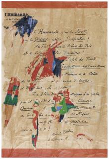 Jacques Villeglé - 6 Boulevard Poissonnière - Marcel Cachinsigned And Dated Mai 1957; Torn Posters Laid Down On Plywood.