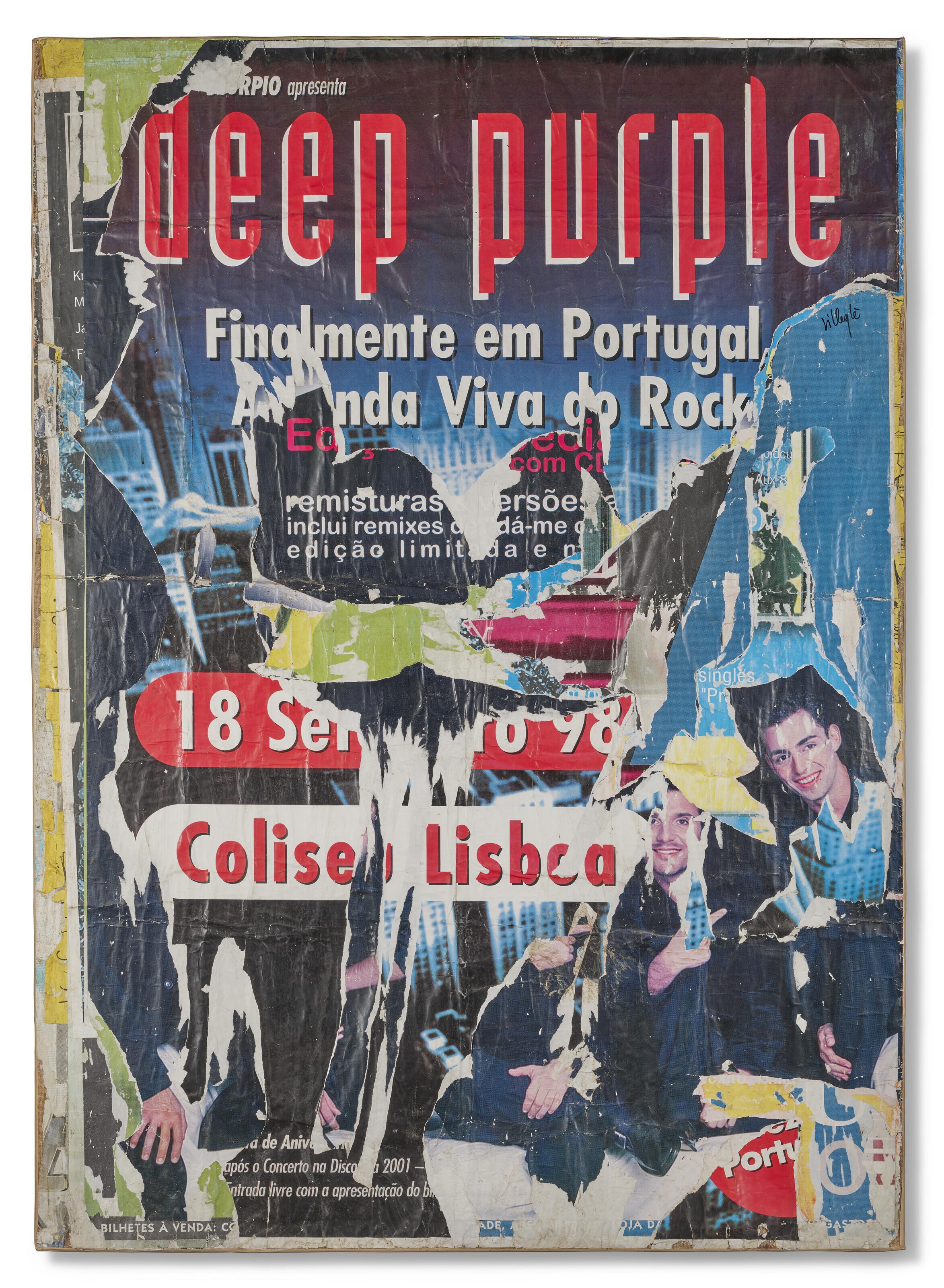 Jacques Villeglé - Deep Purple - Avenida Libertade, Lisbonne