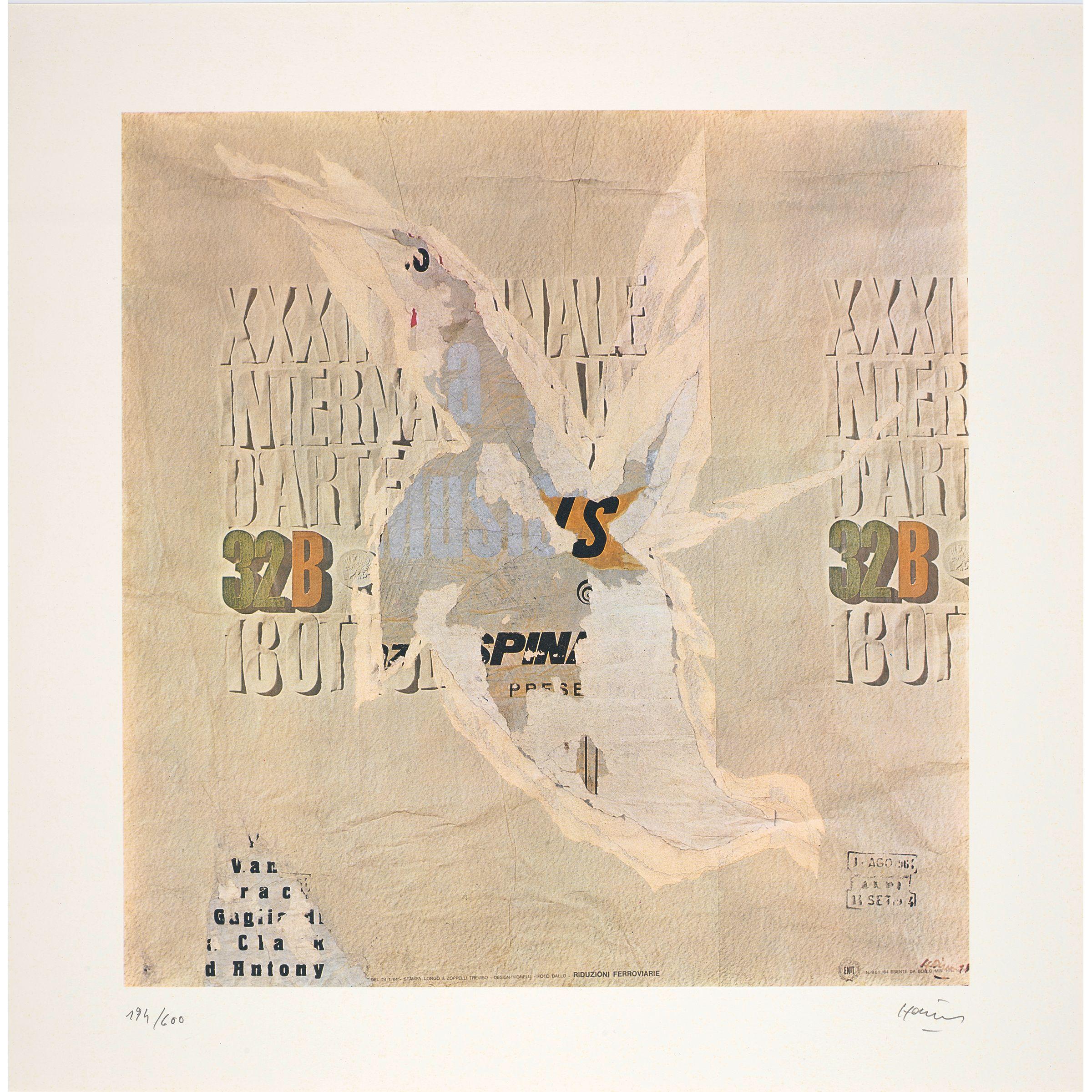 Jacques Villeglé - Untitled, with Raymond Hains, Untitled, from N.R. (Nouveaux Realists) Portfolio