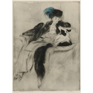 Jacques Villon - La Femme Au Chien Colley (G. / P. 133)