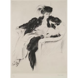 Jacques Villon - La Femme Au Chien Colley (G./P. E 132)