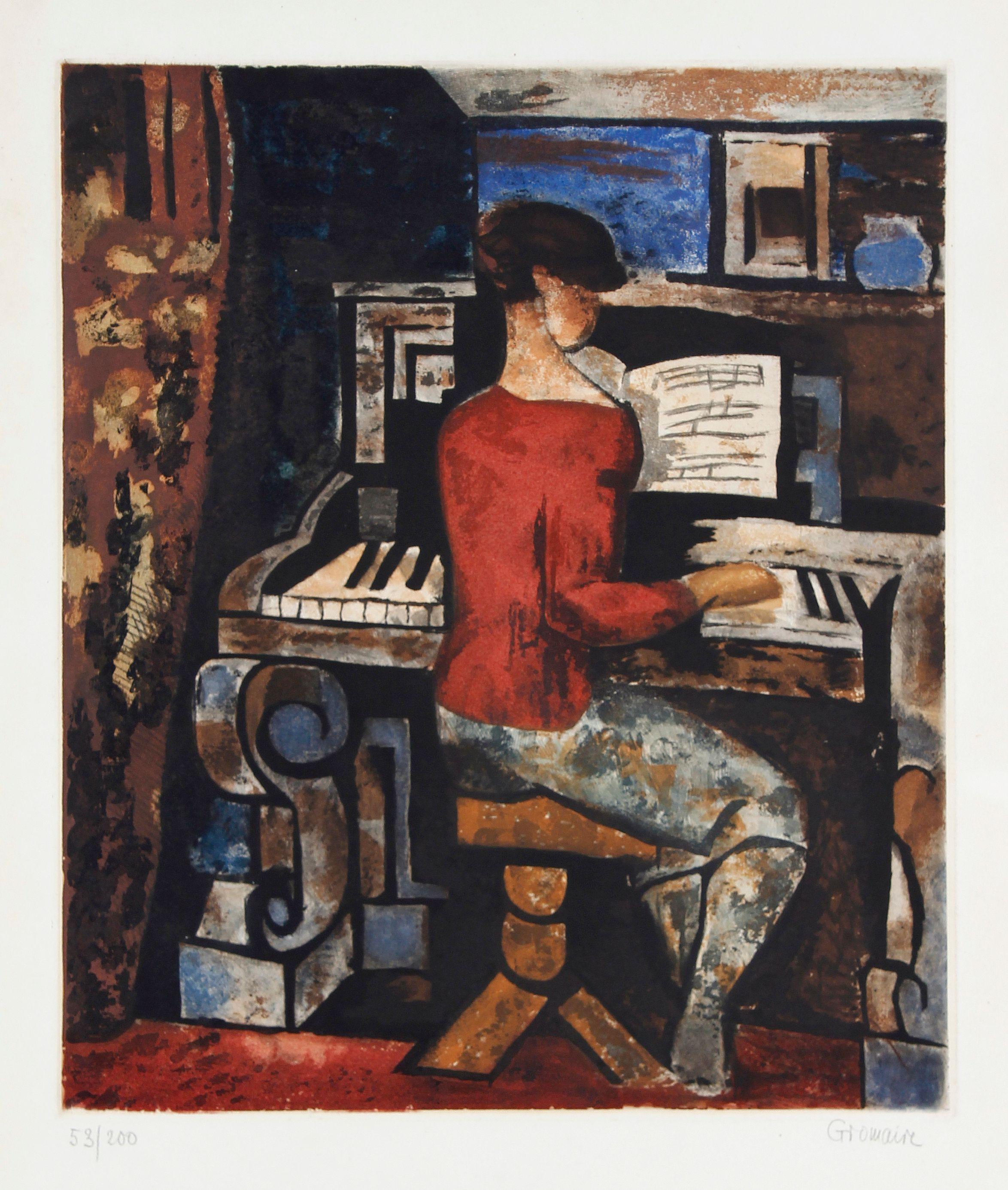 Jacques Villon - La femme au piano