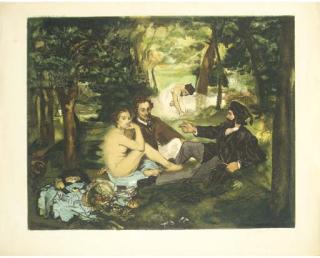 Jacques Villon - Le Déjeuner sur l\'Herbe, after Edouard Manet (G&P. E668)