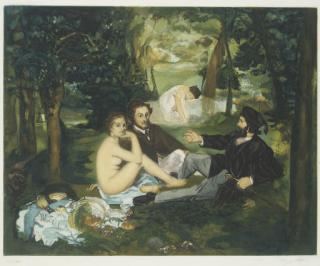 Jacques Villon - Le déjeuner sur l\'herbe, after Edouard Manet (Ginestet & Pouillon E668)