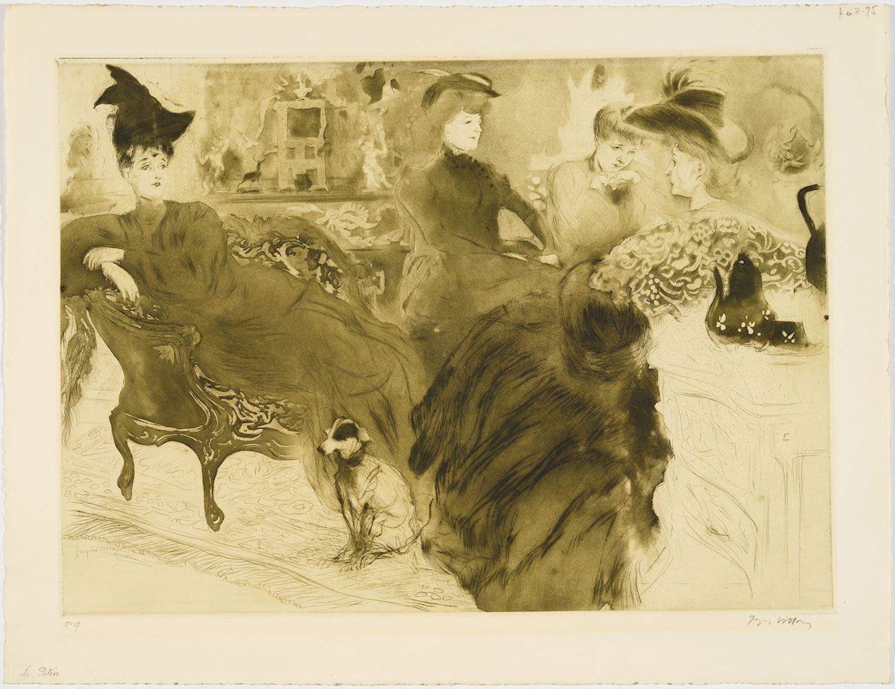 Jacques Villon - Le Potin, die Klatschstunde. 1904.