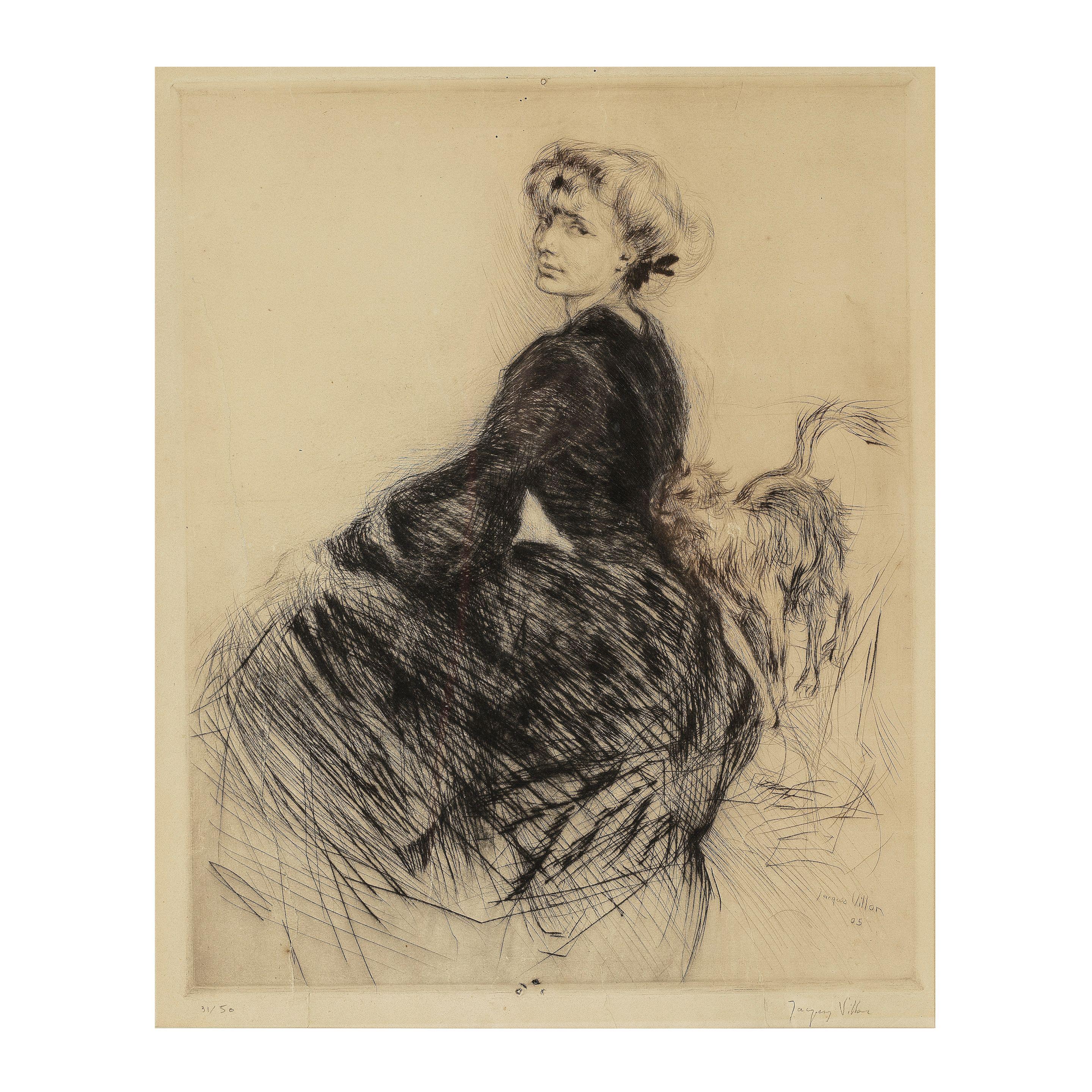 Jacques Villon - Lily ou La Femme au Chat ou caresse, 1905