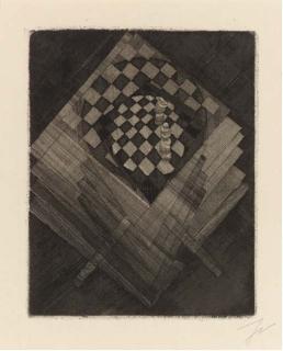 Jacques Villon - Table d\'Échecs, from Die Schaffenden (G. & P. E292)