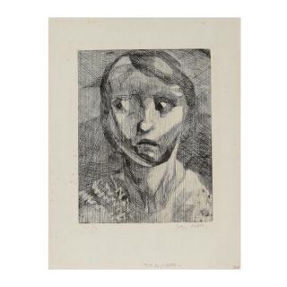 Jacques Villon - Tête de Fillette, 1929