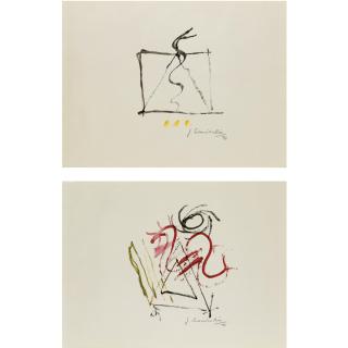 Jagdish Swaminathan - Two Untitled Works 