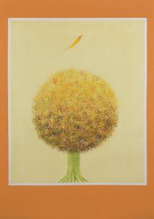 Jagdish Swaminathan - Untitled (Bird and Tree)