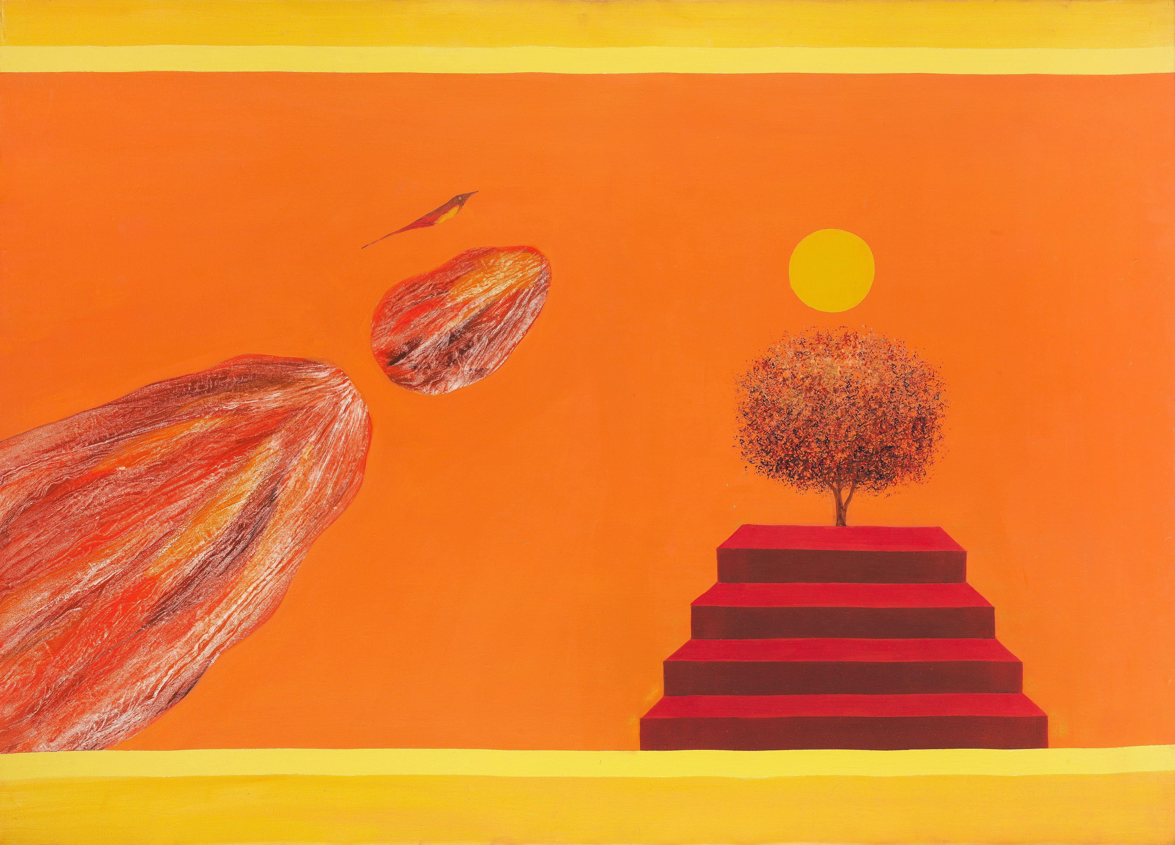 Jagdish Swaminathan - Untitled (Bird & Mountain series)