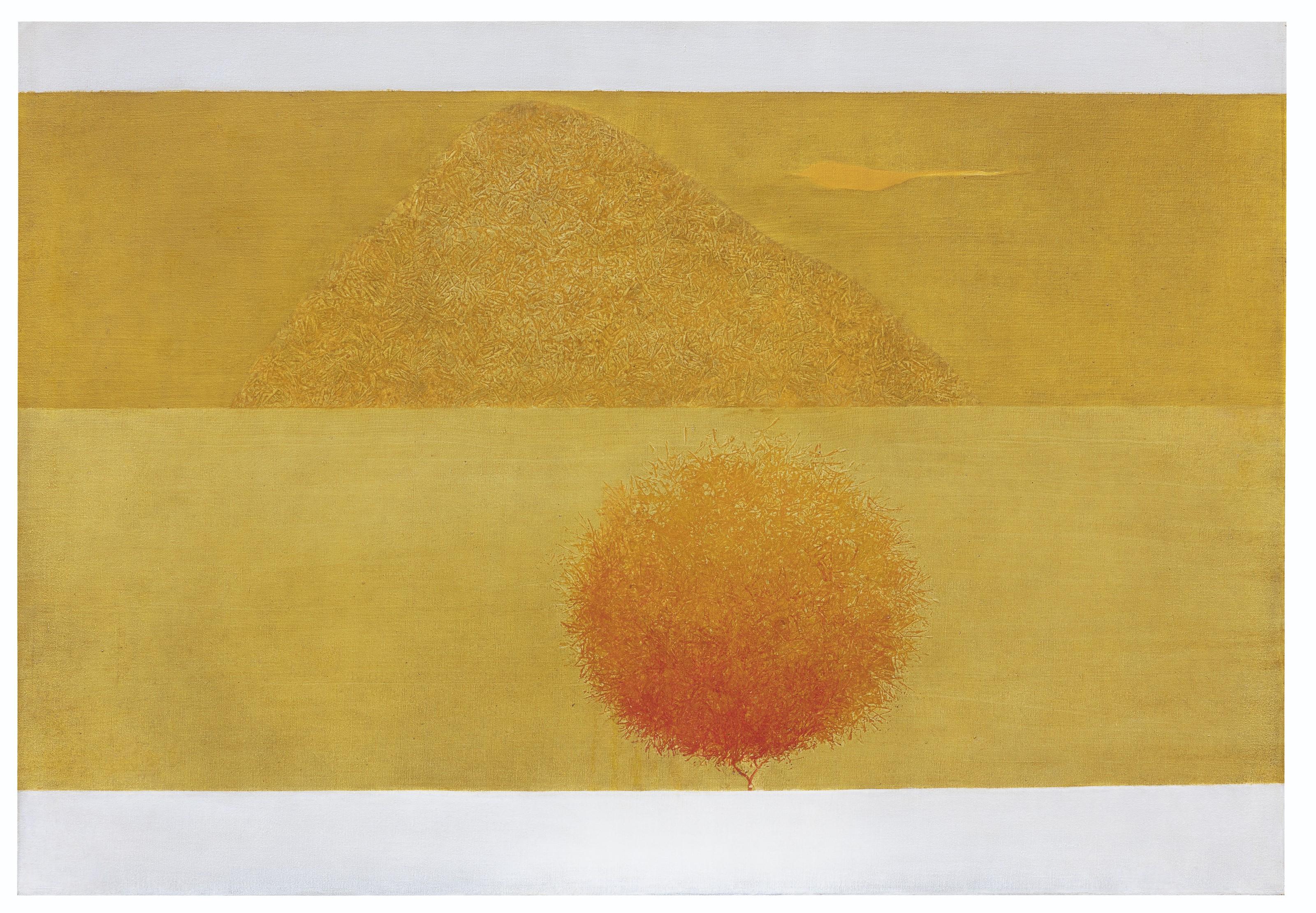 Jagdish Swaminathan - Untitled (Bird, Tree and Mountain Series)