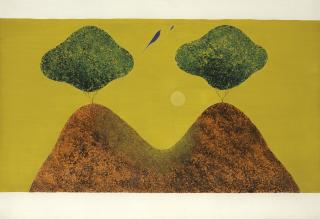 Jagdish Swaminathan - Untitled (Bird, Tree and Mountain Series)