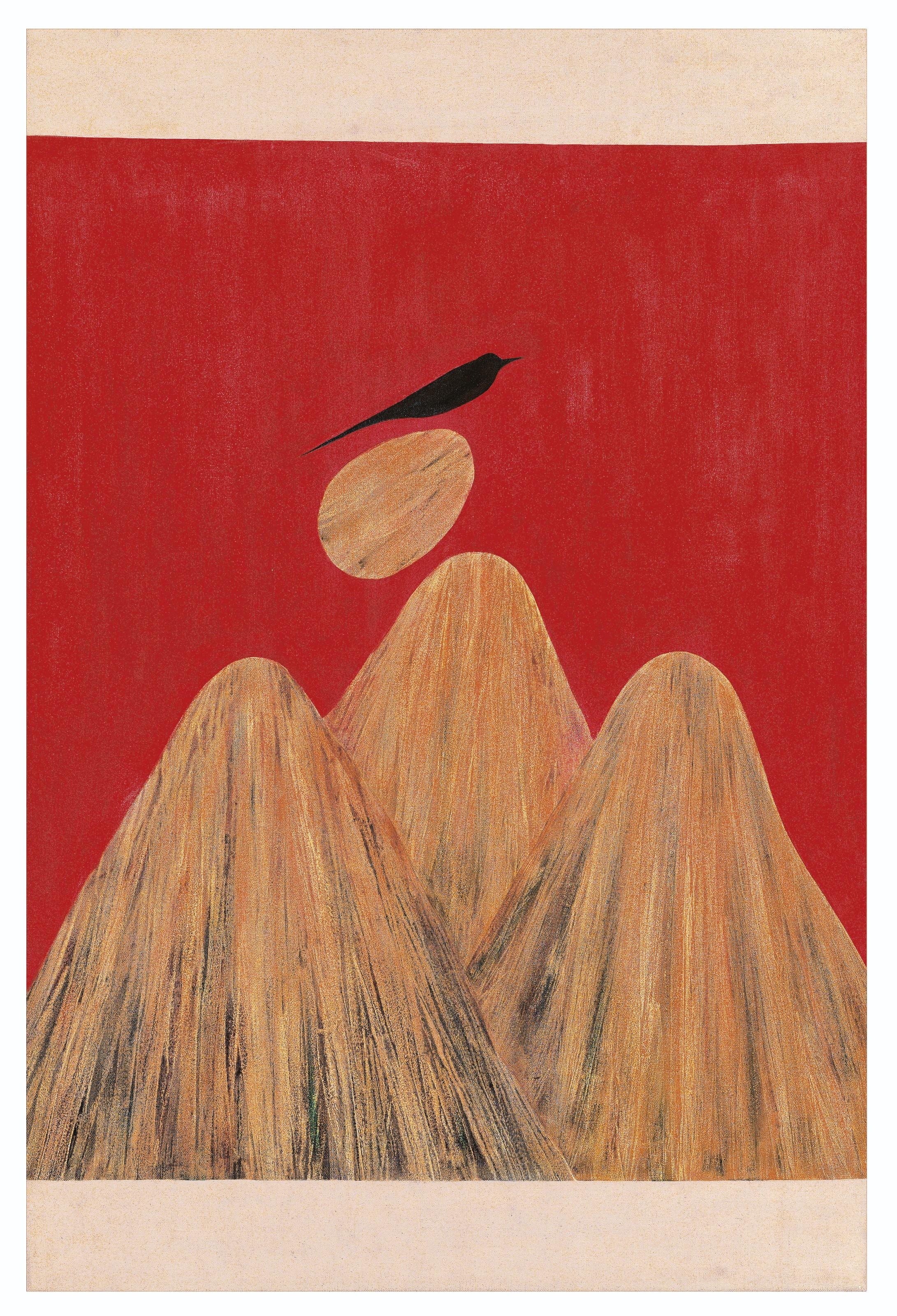 Jagdish Swaminathan - Untitled (Bird, Tree and Mountain Series)