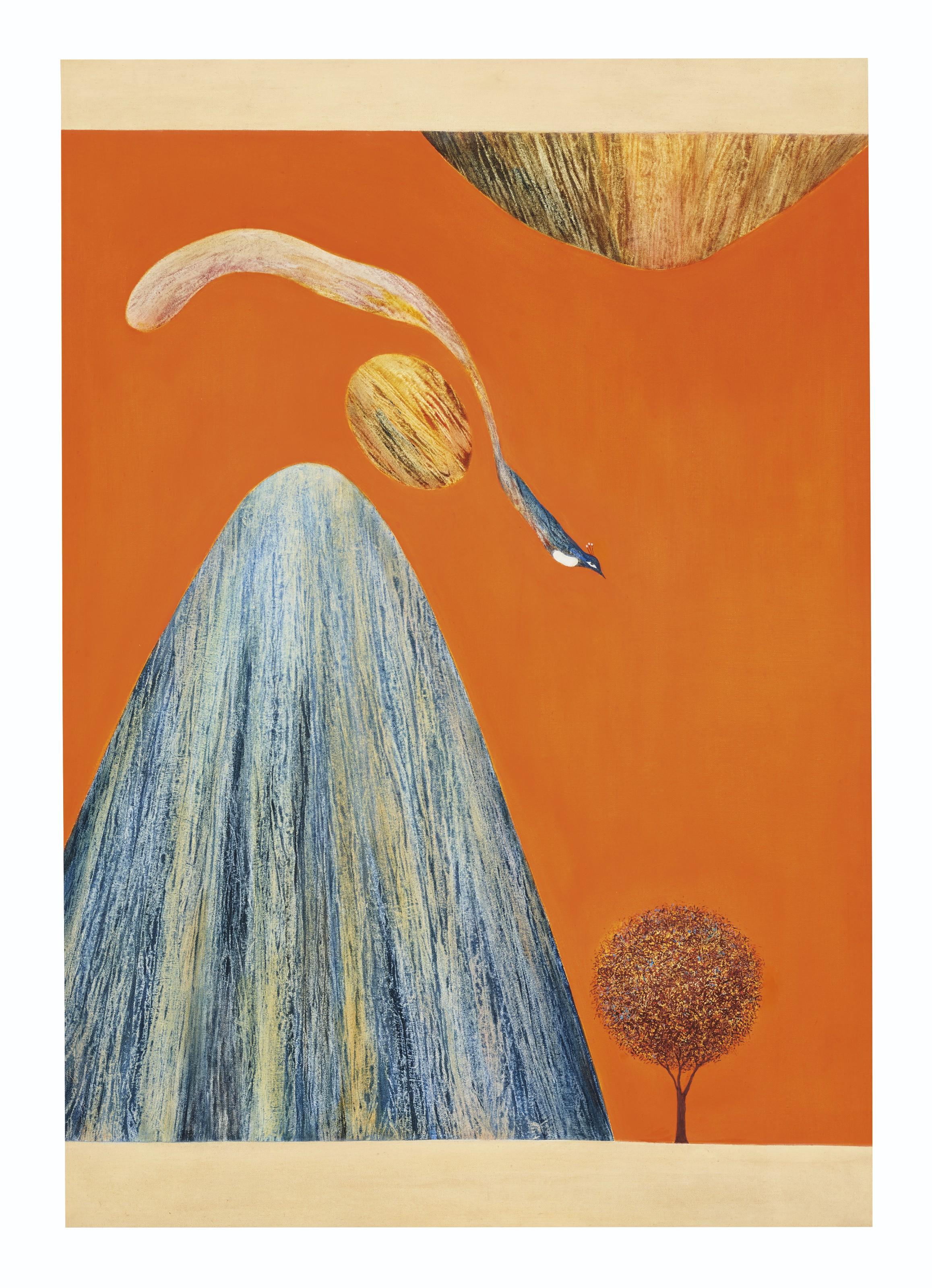 Jagdish Swaminathan - Untitled (Bird, Tree and Mountain Series)