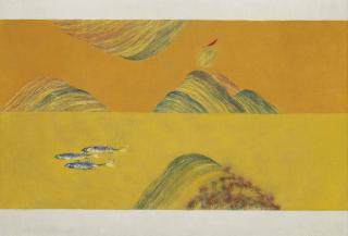 Jagdish Swaminathan - Untitled (Bird, Tree and Mountain Series)