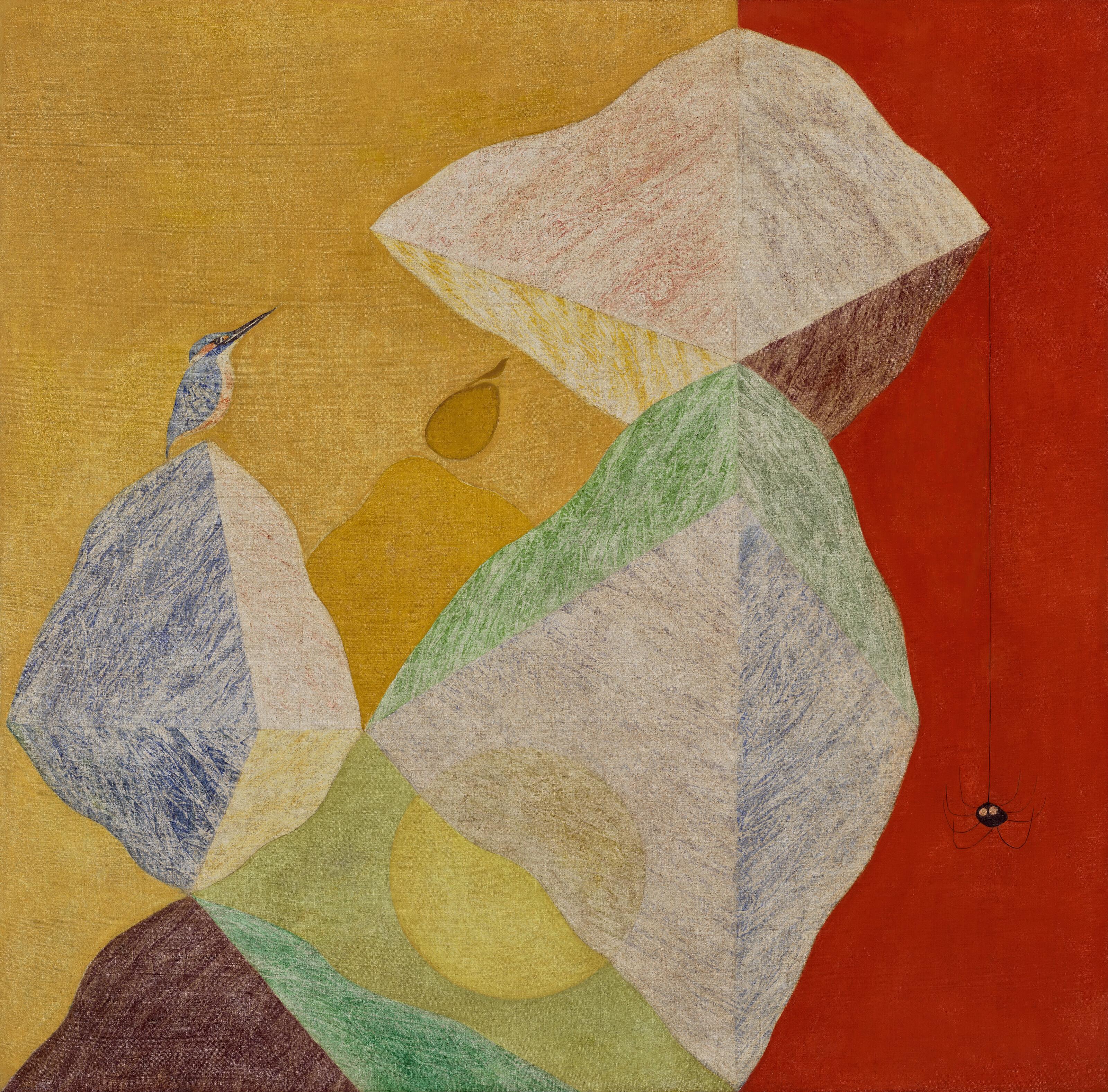 Jagdish Swaminathan - Untitled (Bird, Tree and Mountain Series)