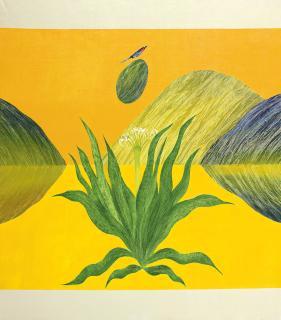 Jagdish Swaminathan - Untitled (Lily by my Window)