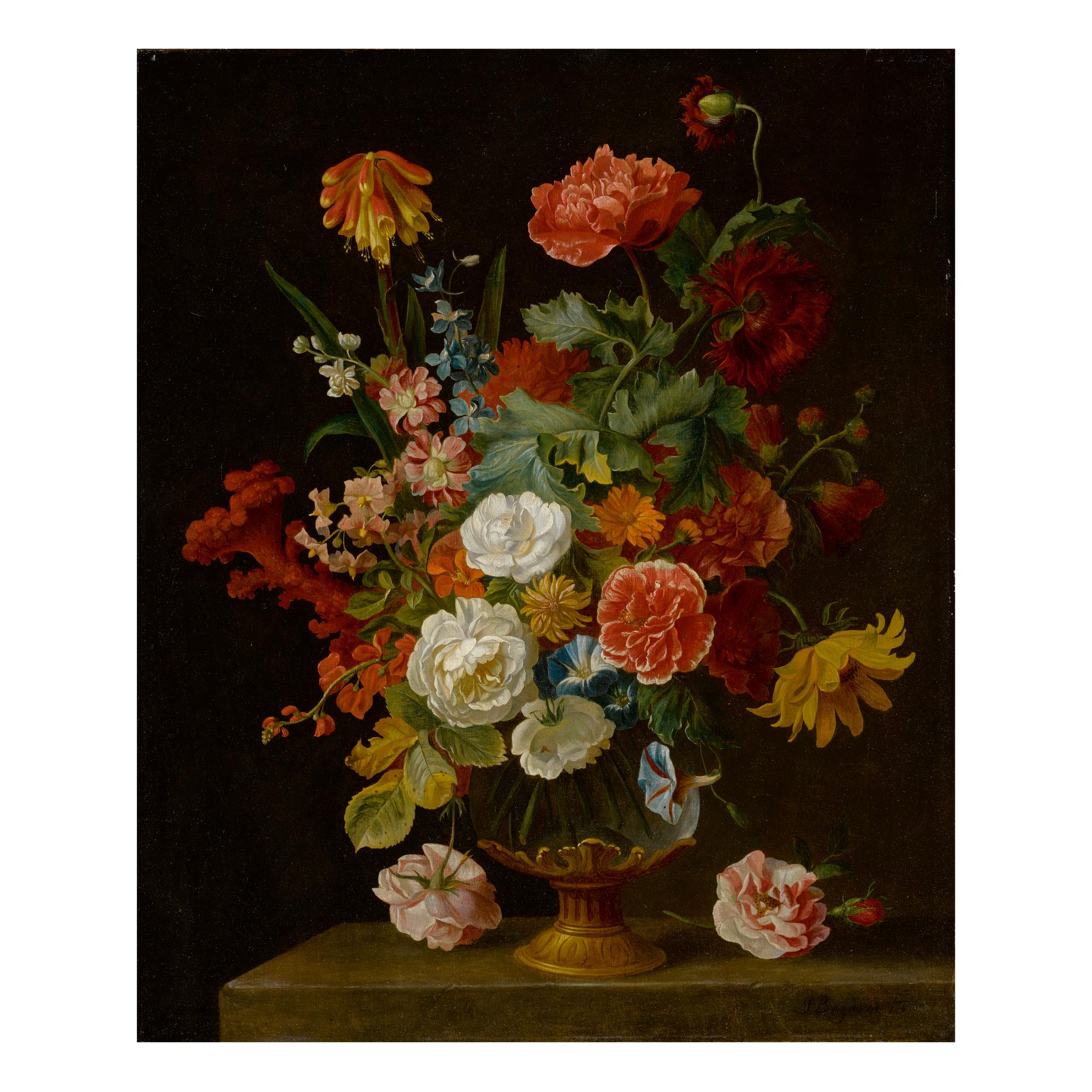 Jakob Bogdány - Still Life Of Flowers In A Vase
