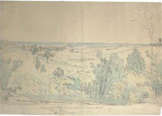 Jakob Christoph Miville - A Distant View of Oliva, A Suburb of Gdansk, With The Baltic Sea Beyond