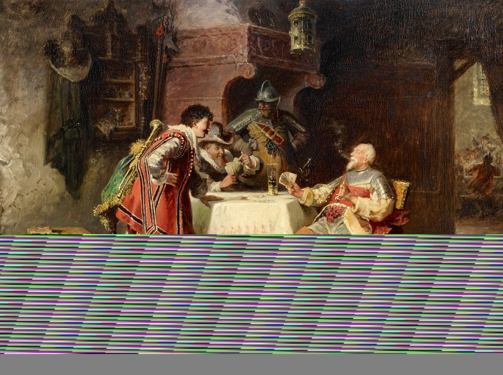 Jakob Emanuel Gaisser - Herrenrunde beim Kartenspiel