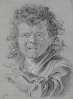 Jakob Mathias Schmutzer - Portrait of a youth exclaiming, gesturing with his left hand