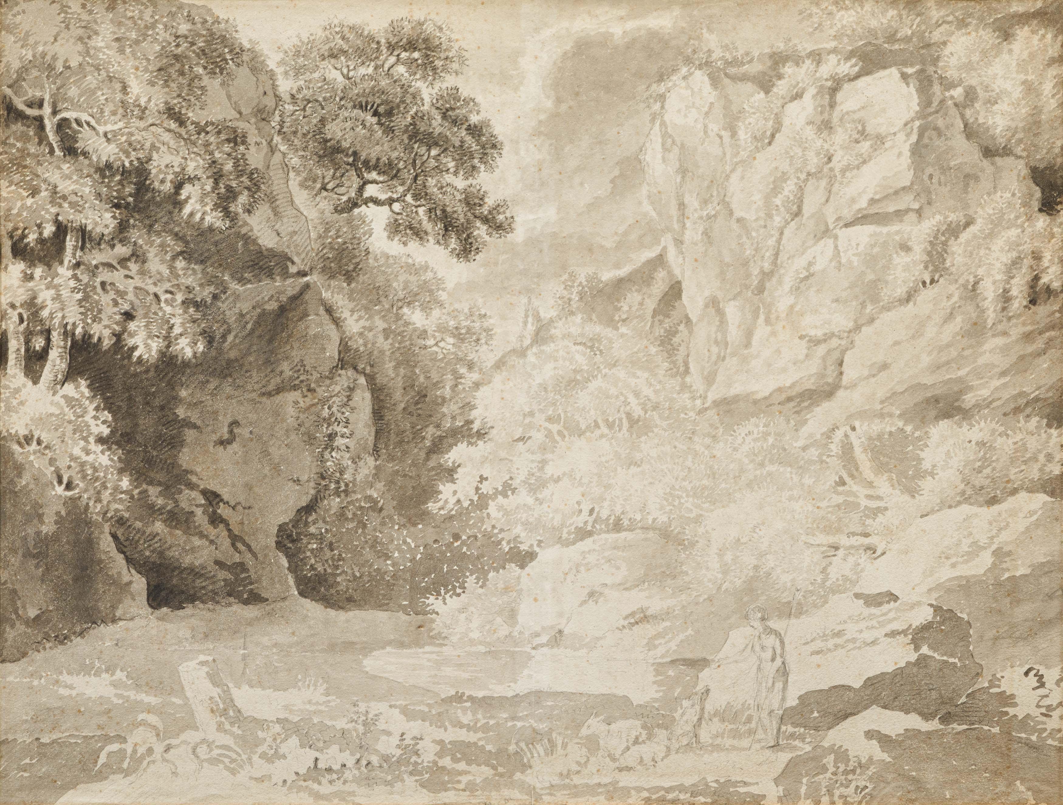 Jakob Philipp Hackert - Römischer Hirte in der Campagna.