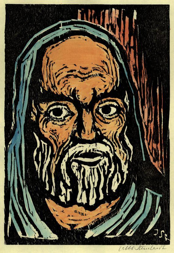 Jakob Steinhardt - 2 sheets: Portraits of an old man