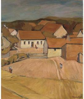 Jakob Steinhardt - Dorfszene