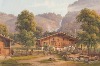 Jakob Suter - Ein Gehöft bei Meiringen im Kanton Bern.