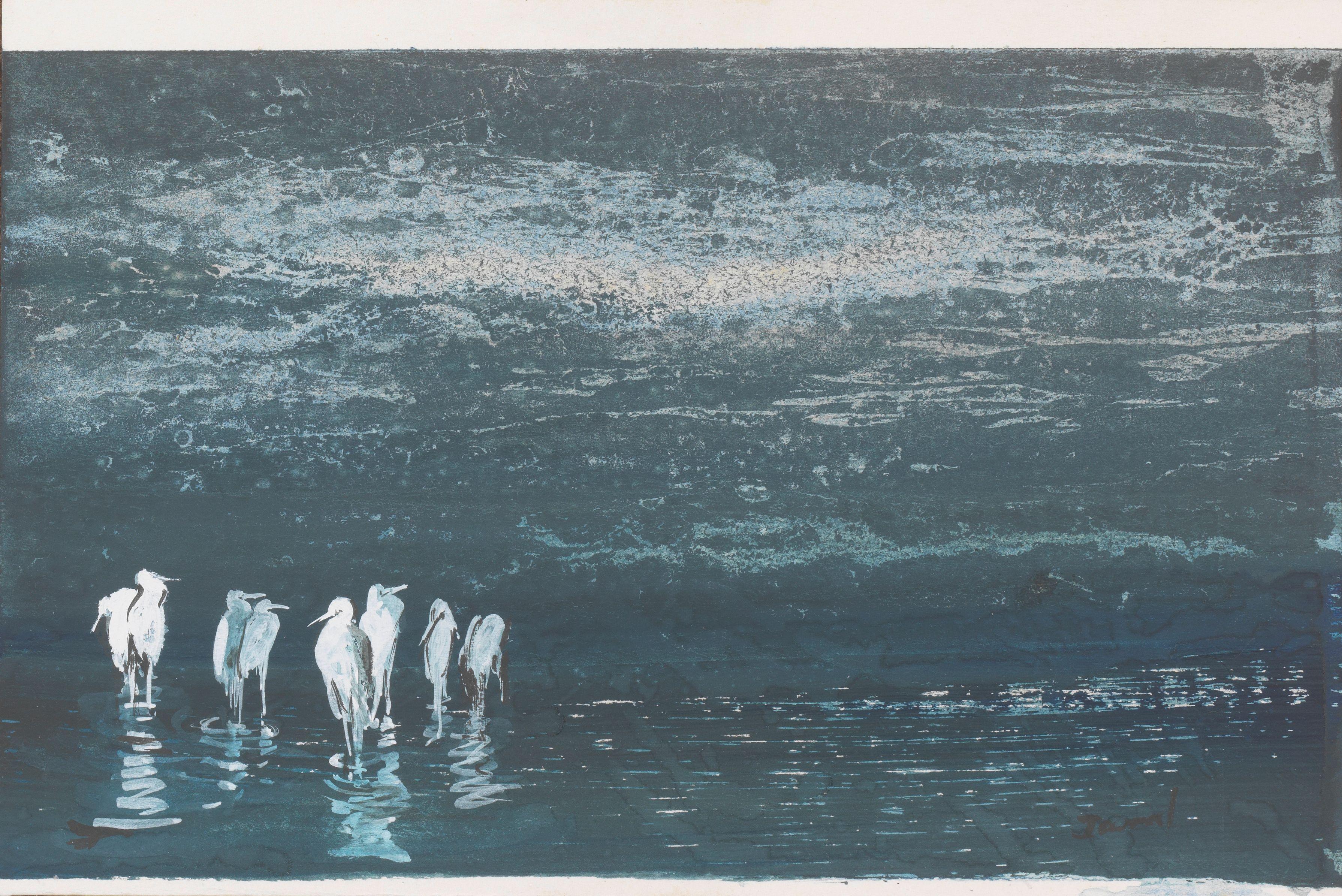 Jamal Ahmed - Untitled (Birds in the Corner)