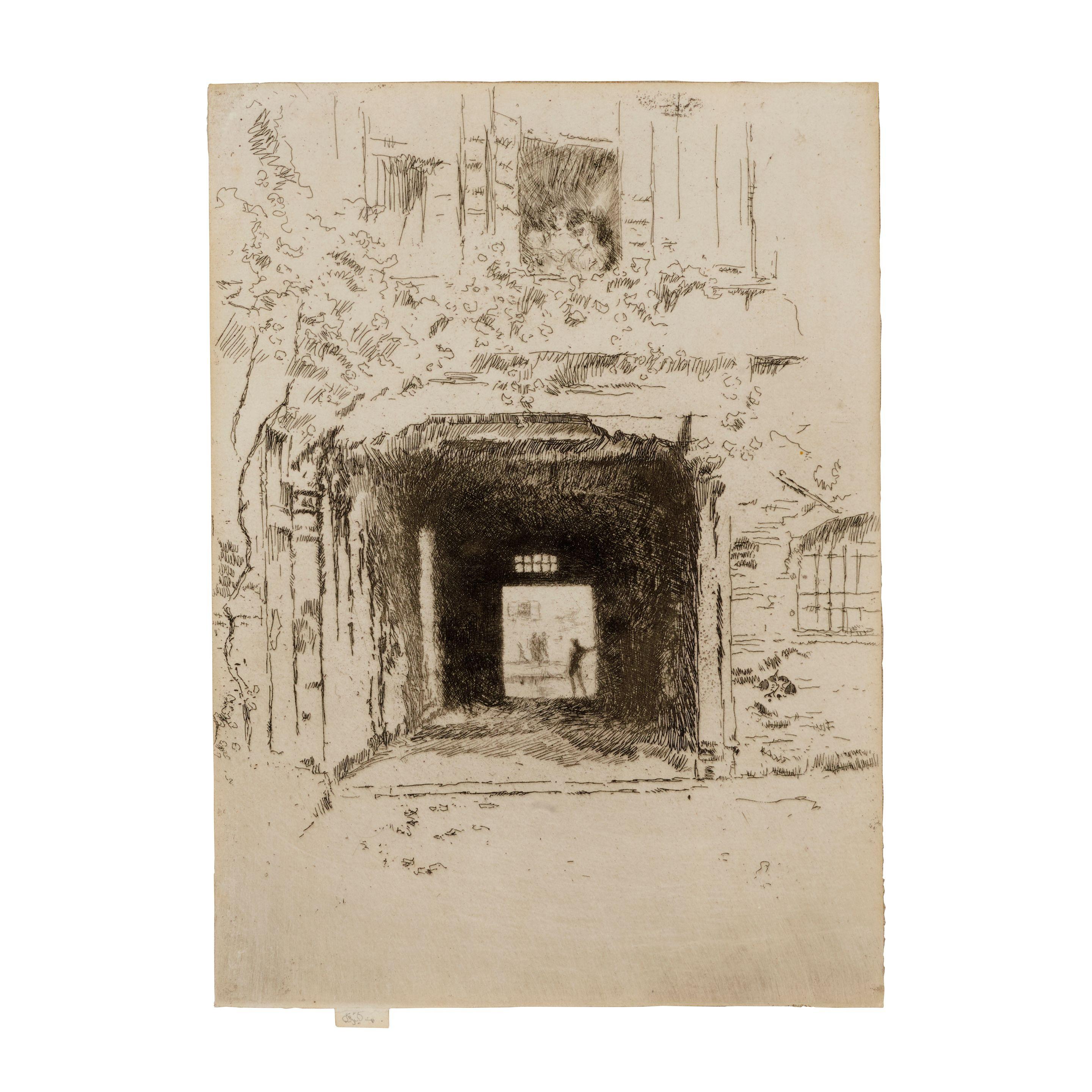 James Abbott McNeill Whistler - Doorway and Vine, from Second Venice Set
