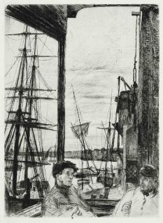 James Abbott McNeill Whistler - Rotherhithe, from the Thames Set (Kennedy 66)