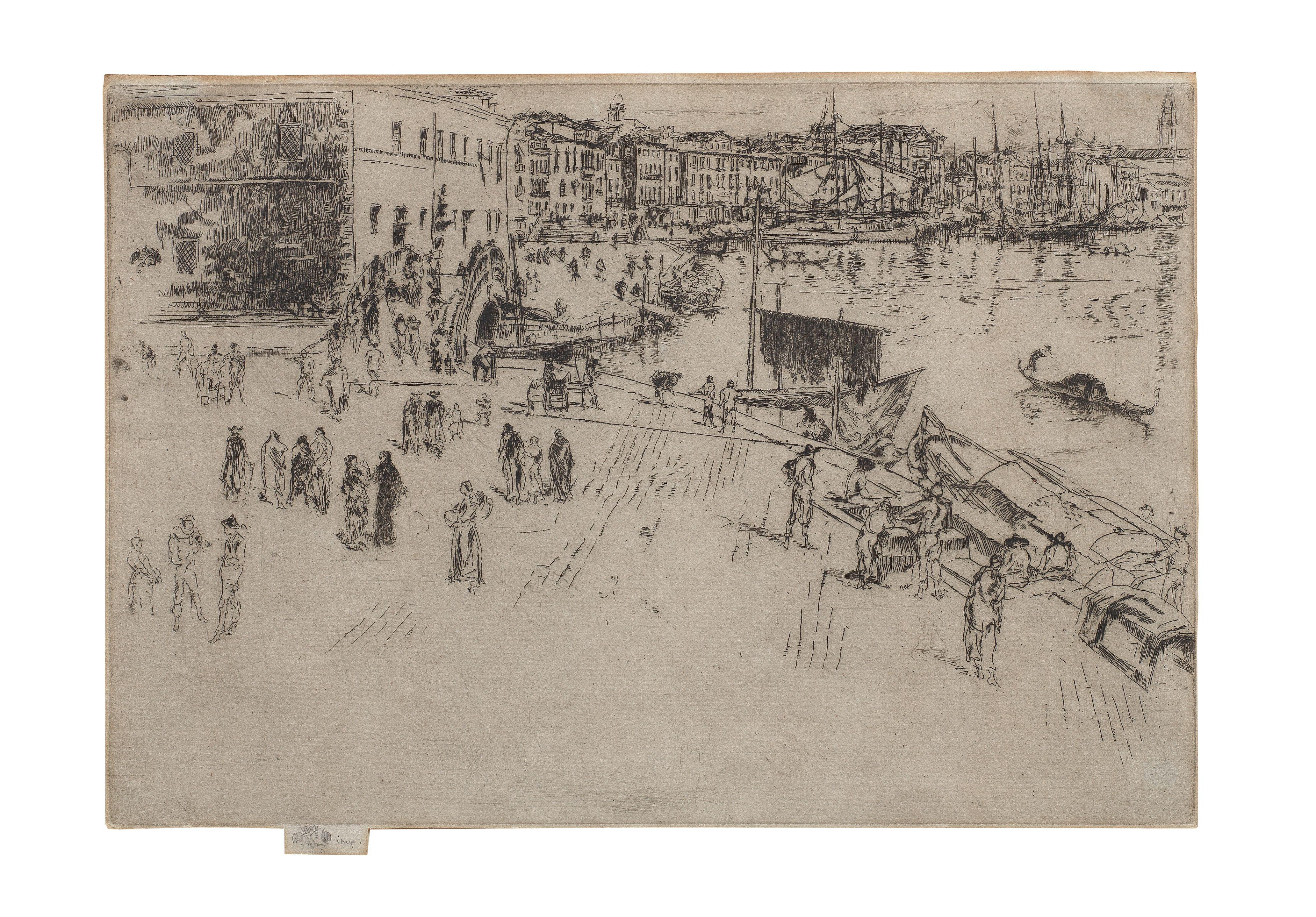 James Abbott McNeill Whistler - The Riva, No.1, from The First Venice Set