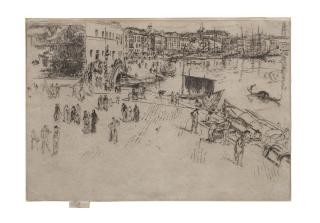 James Abbott McNeill Whistler - The Riva, No.1, from The First Venice Set