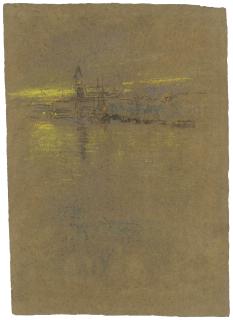 James Abbott Mcneill Whistler - View in Venice, Looking toward the Molo