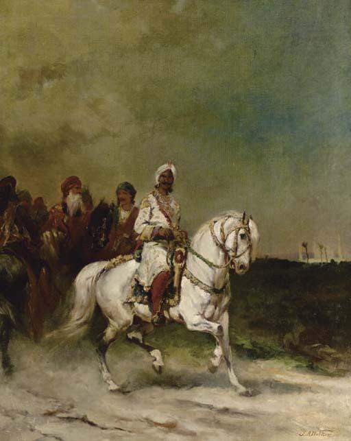 James Alexander Walker - A Maharaja On A White Horse