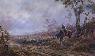 James Alfred Turner - Droving Sheep
