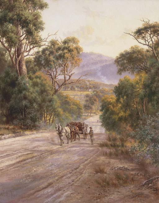 James Alfred Turner - Landscape With Horse And Cart