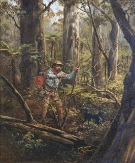 James Alfred Turner - The Bushman And His Dog
