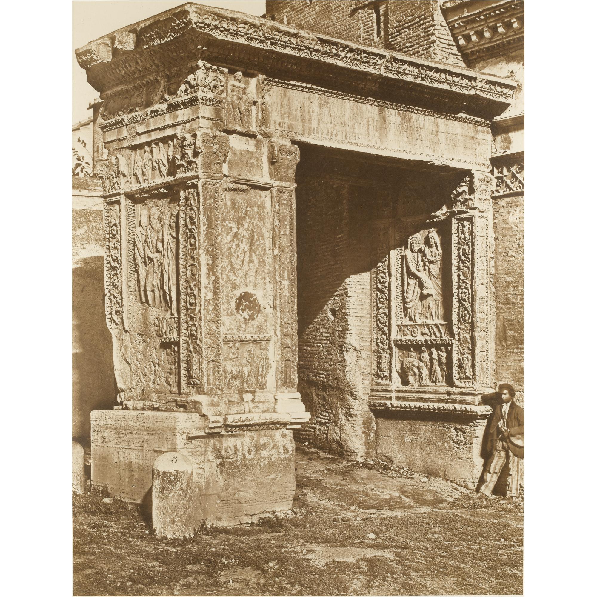 James Anderson - Arch With Figure, Rome, 1850S