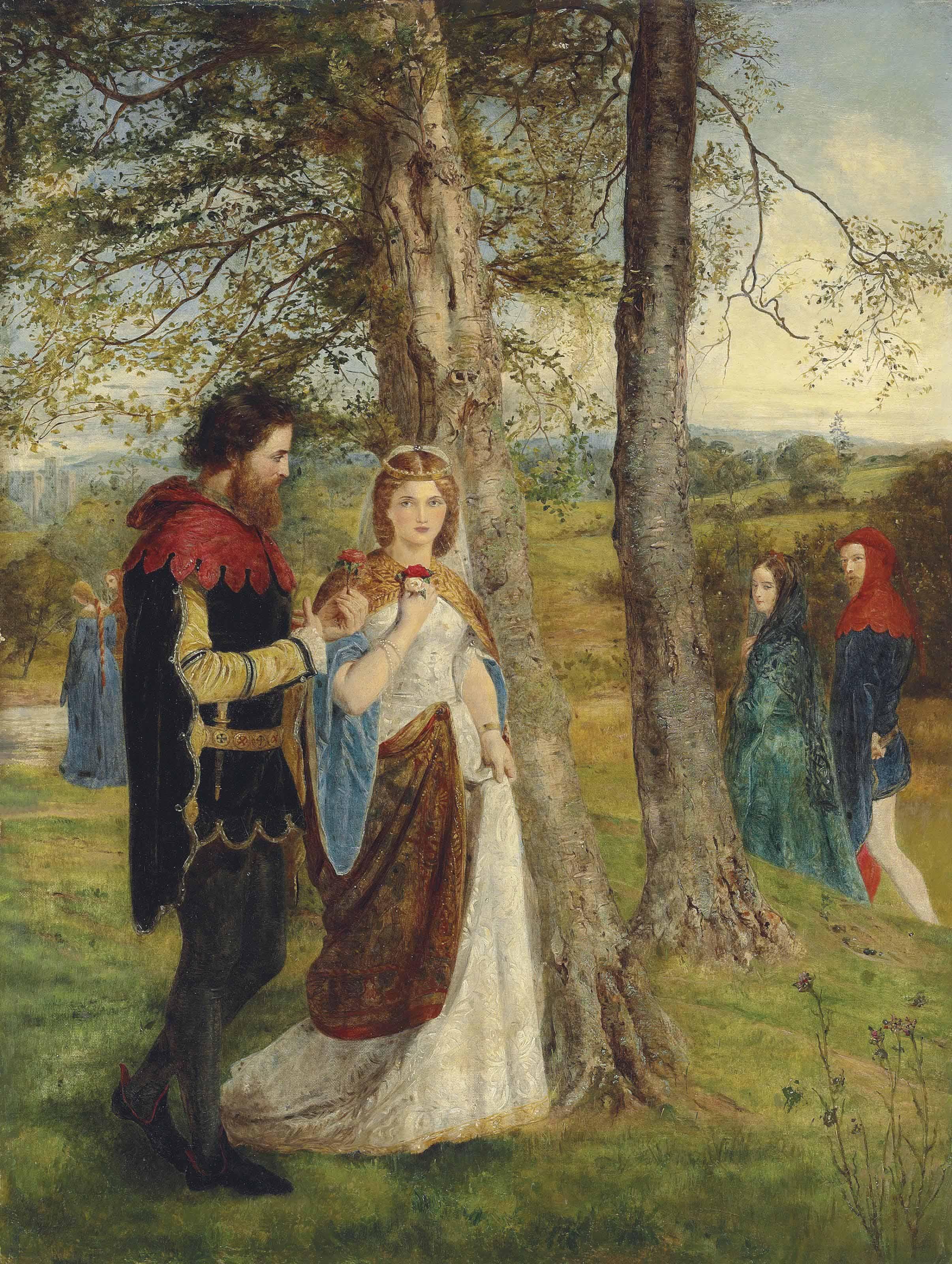 James Archer, R.S.A. - Sir Lancelot and Queen Guinevere