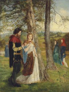 James Archer, R.S.A. - Sir Lancelot and Queen Guinevere