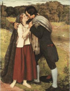 James Archer, R.S.A. - The Betrothal of Robert Burns and Highland Mary