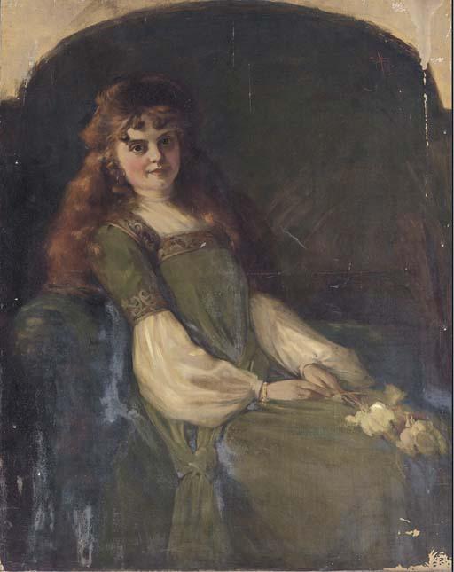 James Archer, R.S.A. - The first rose of Summer