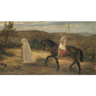 James Archer R.S.W. - Merlin And Lancelot, An Incident From La Morte D\'Arthur