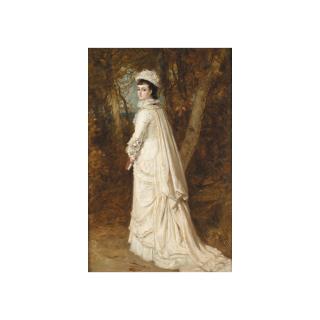 James Archer R.S.W. - Portrait Of Mary Carrie