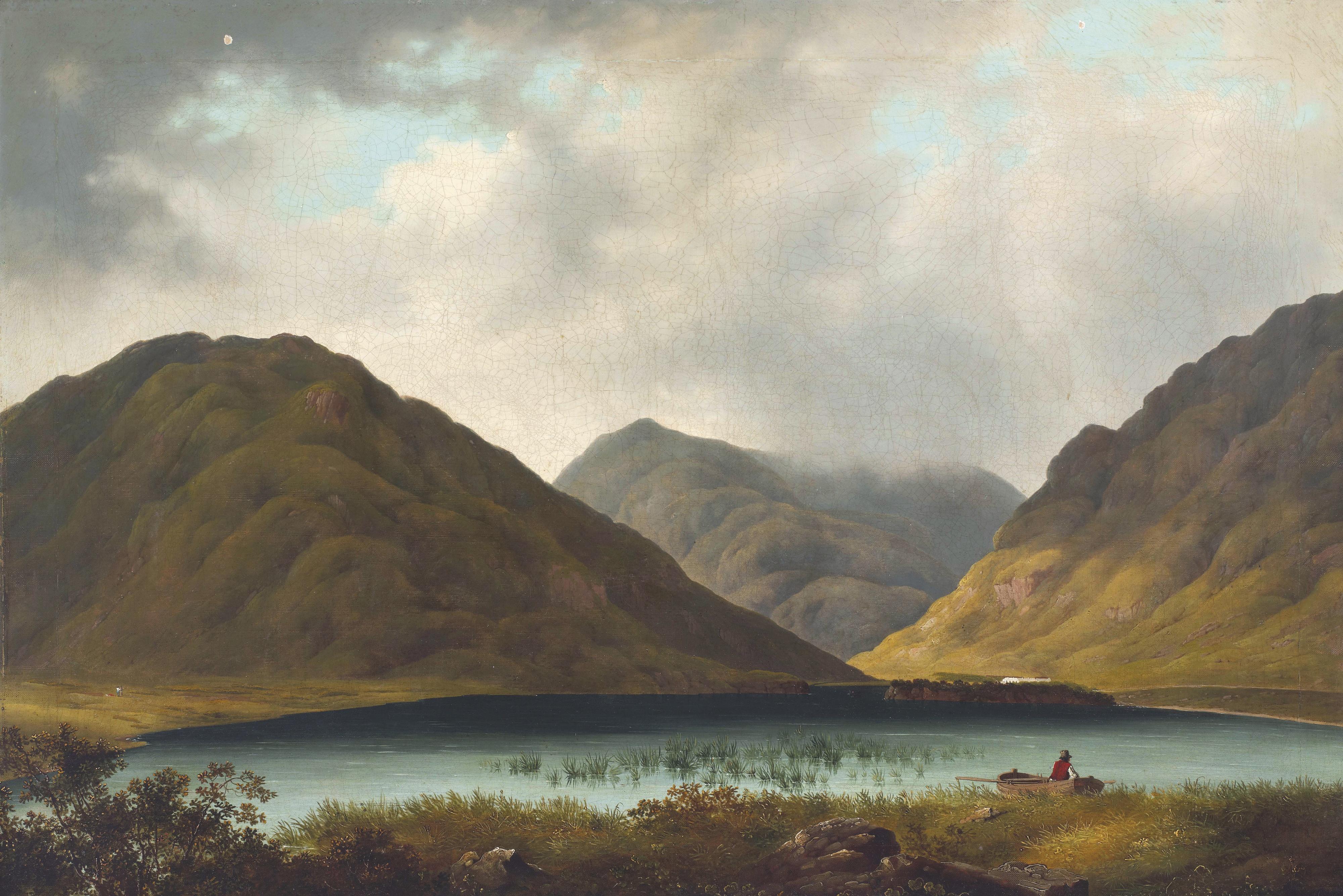 James Arthur O\'Connor - A View Of Fin Lough And Delphi Lodge